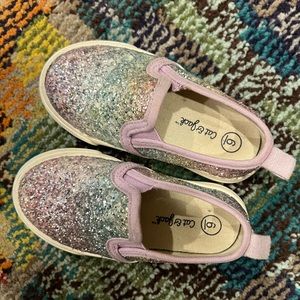 Cat & Jack girls sparkle shoes 6